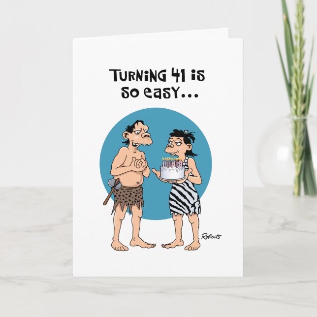Funny 41st Birthday Card (Front)