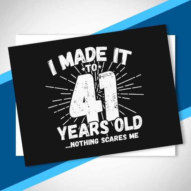 Funny 41st Birthday Quote Sarcastic 41 Year Old Postcard (Creator Uploaded)