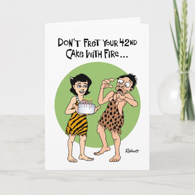 Funny 42nd Birthday Card (Front)