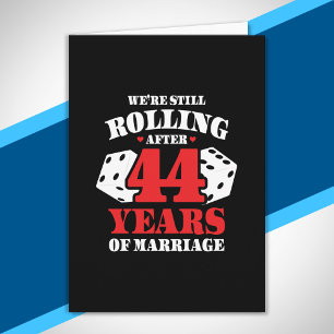 Funny 44th Anniversary Couples Married 44 Years Card