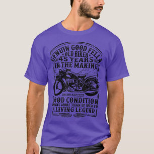 Funny 45 Years Old Biker Retro Style Classic Motor T-Shirt