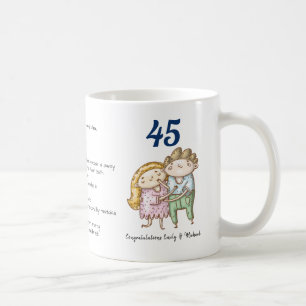 FUNNY 45th Wedding Anniversary Sapphire Customised Coffee Mug