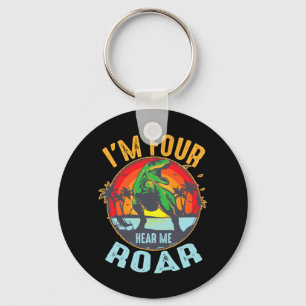 Funny 4 Birthday Hear Roar Gift For Kids Boys Key Ring