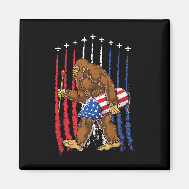 Funny 4 Of July Design Flag Usa  Magnet (Front)