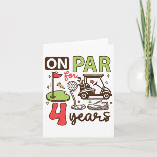 Funny 4th Birthday Golf Shirt 4 Years Old Golfer K Card