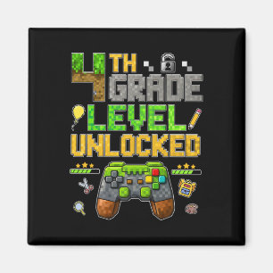 Funny 4th Grade Level Unlocked Ck To School Gamer Magnet