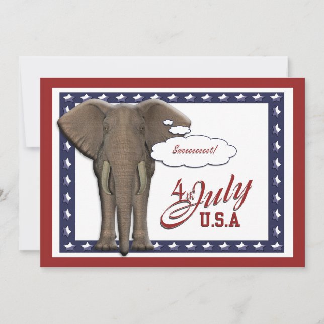 Funny 4th July independence day Invitation (Front)