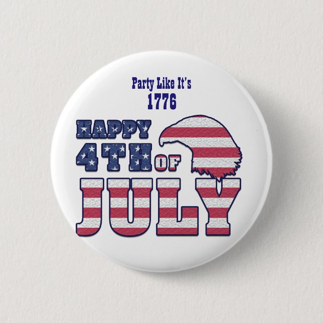 Funny 4th July Quote - Party Like Its 1776 6 Cm Round Badge (Front)
