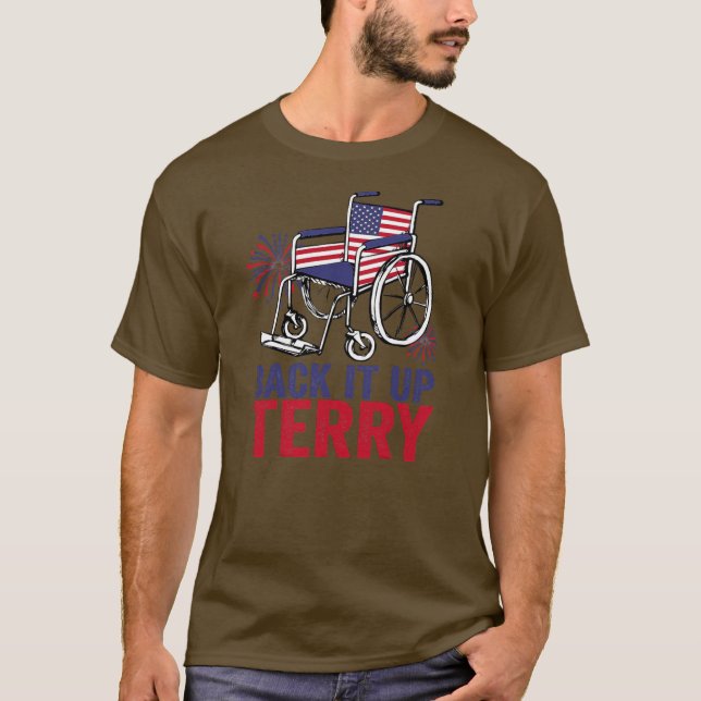 Funny 4th Of July Back Up Terry Put It In Reverse T-Shirt (Front)