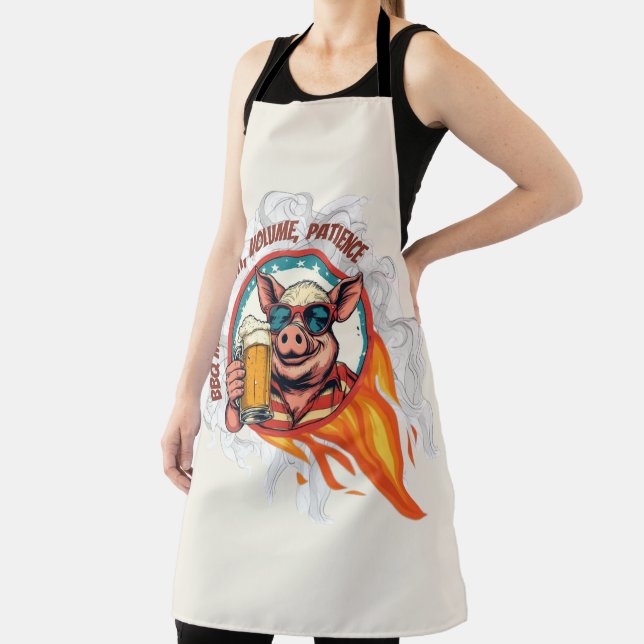 Funny 4th of July  BBQ Pig Beer Mug | Grill Master Apron (Insitu)