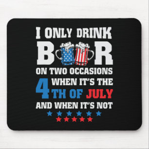 Funny 4th Of July-beer Loving Dad Drinking Gift Me Mouse Pad