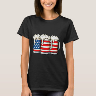 Funny 4th of july beer loving dad drinking men usa T-Shirt