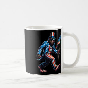 Funny 4th Of July Bigfoot Sasquatch American Flag Coffee Mug