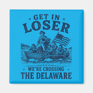 Funny 4th Of July Crossing The Delaware Patriotic Magnet