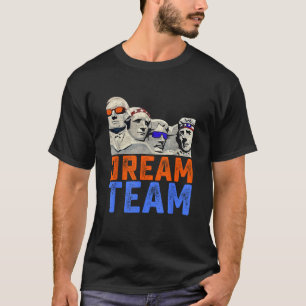 Funny 4th of July Dream Team Presidents Mount Rush T-Shirt