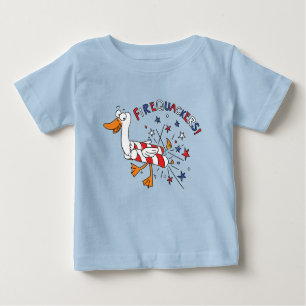 Funny 4th of July Duck Cute Kids Baby T-Shirt