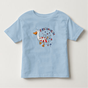 Funny 4th of July Duck Cute Kids Toddler T-Shirt