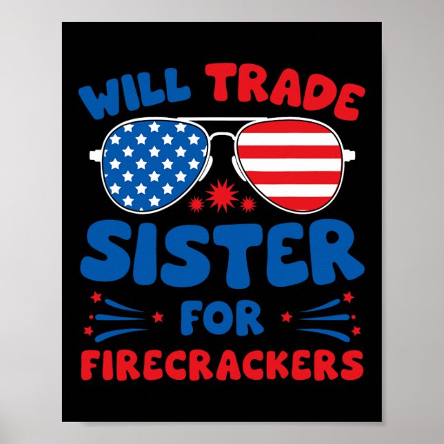 Funny 4th Of July Duck Firequacker Patriotic Usa F Poster (Front)