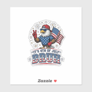 Funny 4th of July Eagle Bruh Patriotic Shirt Desig