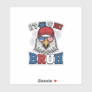 Funny 4th of July Eagle Bruh Patriotic Shirt Desig