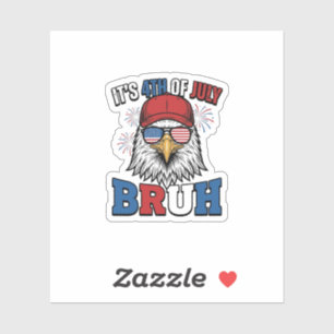 Funny 4th of July Eagle Bruh Patriotic Shirt Desig