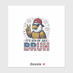 Funny 4th of July Eagle Bruh Patriotic Shirt Desig