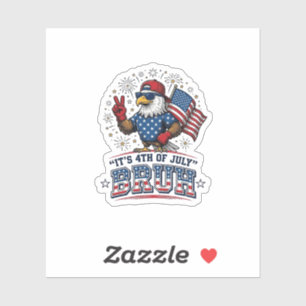 Funny 4th of July Eagle Bruh Patriotic Shirt Desig