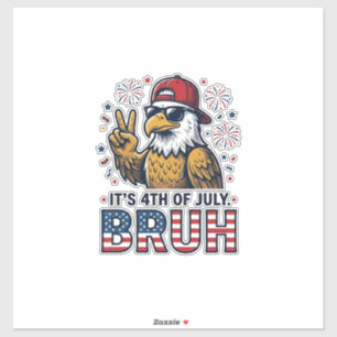 Funny 4th of July Eagle Bruh Patriotic Shirt Desig