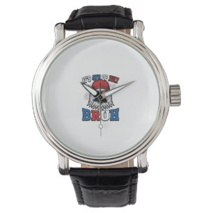 Funny 4th of July Eagle Bruh Patriotic Shirt Desig Watch