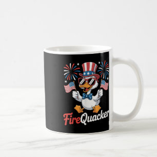 Funny 4th Of July Firequacker Duck Fourth Of July  Coffee Mug
