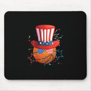 Funny 4Th Of July For Basketball Lovers Mouse Pad