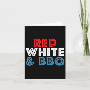 Funny 4th Of July Fourth Retro Usa Red White Bbq Card