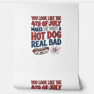 Funny 4th of July Hot Dog Patriotic Shirt Design_1 Wallpaper
