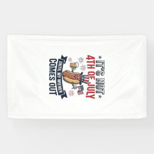 Funny 4th Of July Hot Dog Vintage Patriotic Shirt_ Banner