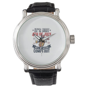 Funny 4th Of July Hot Dog Vintage Patriotic Shirt_ Watch