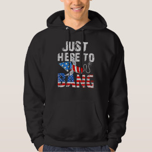 Funny 4th Of July Independence Day Im Just Here To Hoodie