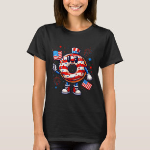Funny 4th Of July Independence Doughnut Touch My F T-Shirt