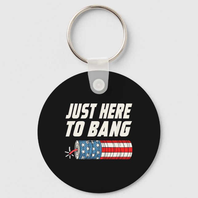 Funny 4th Of July  Key Ring (Front)