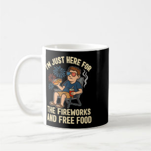 Funny 4th Of July Shirt Men Women Im Just Here For Coffee Mug