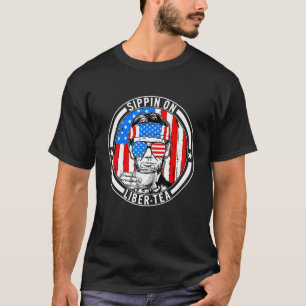 Funny 4th Of July Sippin On Liber-Tea Liberty USA T-Shirt