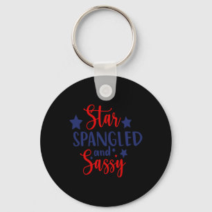 Funny 4th Of July Statue Of Liberty Blowing Bubble Key Ring