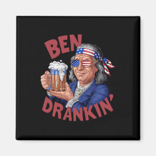Funny 4th Of July Us President Party Franklin Ben Magnet