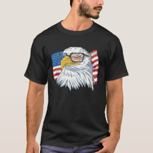 Funny 4th Of July USA American Flag Patriotic Eagl T-Shirt