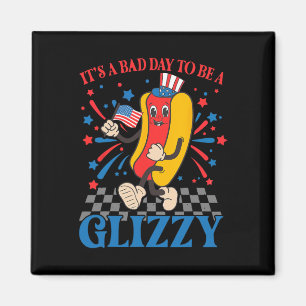 Funny 4th Of July Usa Hotdog It's A Bad Day To Be Magnet