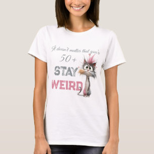 Funny 50 Plus Cat Aging T-Shirt