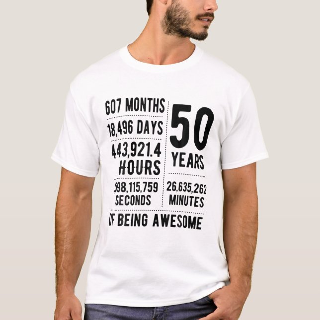 Funny 50 Years Old 50Th Birthday Idea For Men T-Shirt (Front)