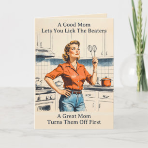 Funny 50s Housewife Retro Mother's Day   Card