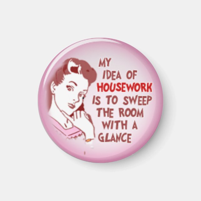 Funny 50's Housewife Woman Housework Magnet (Front)
