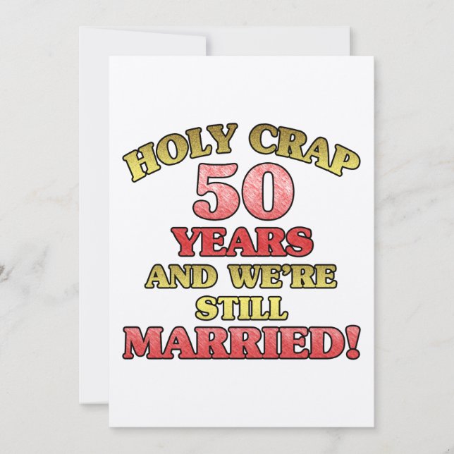 Funny 50th Anniversary Card (Front)