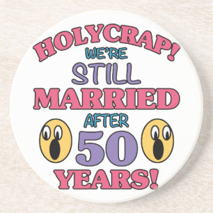 Funny 50th Anniversary Coaster